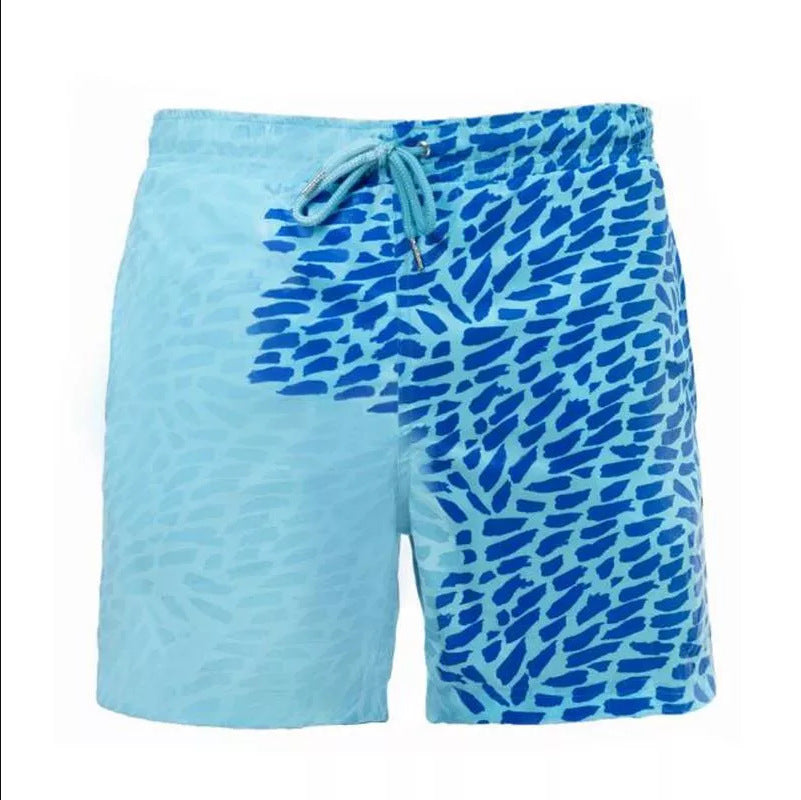 Magical Color change short Beach for Men Swimsuit Quick Dry