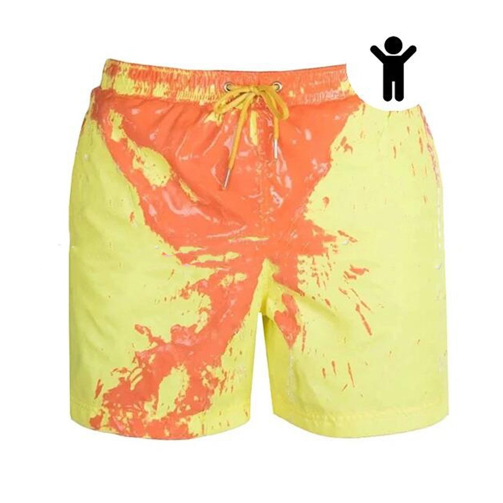 Magical Color change short Beach for Men Swimsuit Quick Dry