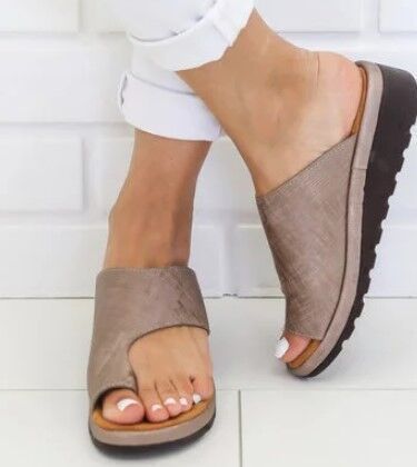 Women Slippers, Flat Sole Casual Soft Big Toe Foot Sandal