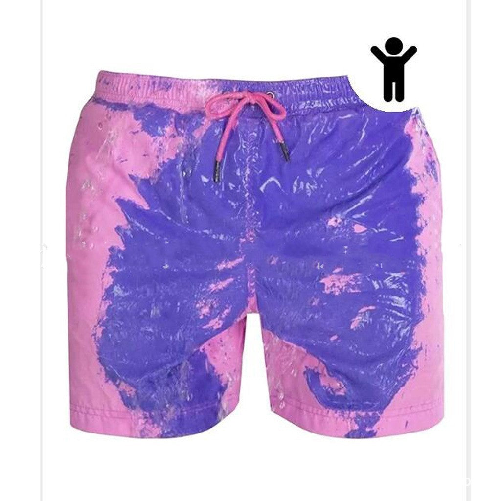 Magical Color change short Beach for Men Swimsuit Quick Dry