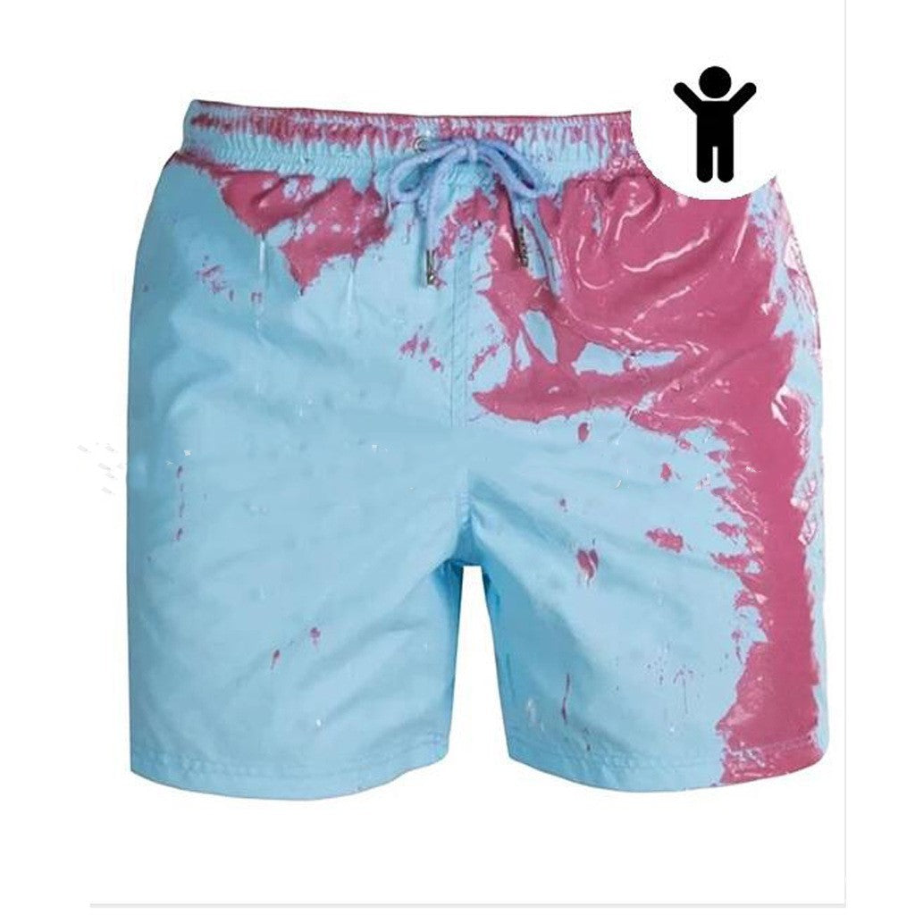 Magical Color change short Beach for Men Swimsuit Quick Dry