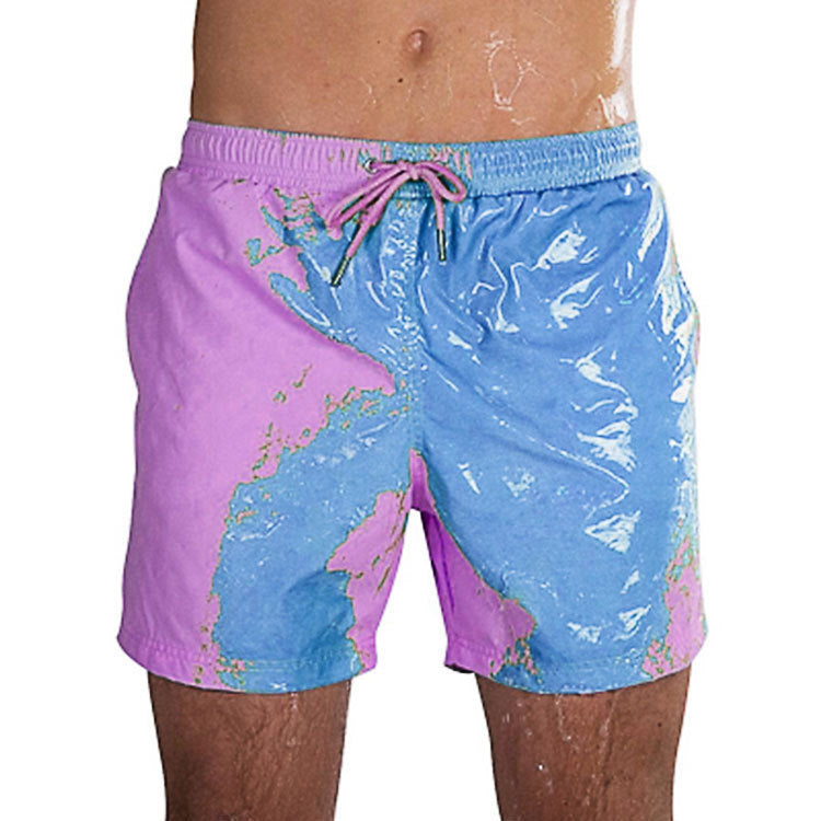Magical Color change short Beach for Men Swimsuit Quick Dry