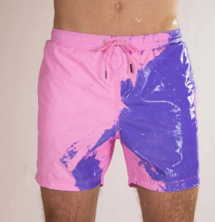 Magical Color change short Beach for Men Swimsuit Quick Dry